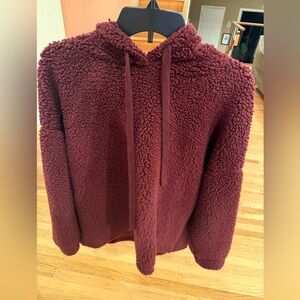 Active USA Burgundy Sherpa Hoodie – Size XL
